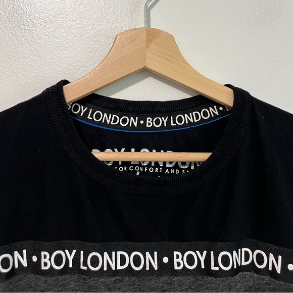 Boy London Gray & Black Logo Graphic T-Shirt - Pit to Pit 21.5” - Picture 3 of 12